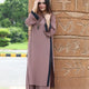 Elegant Pakistani-Style Mauve Kurta Palazzo Set