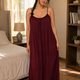Maroon Honymoon Maxi Dress